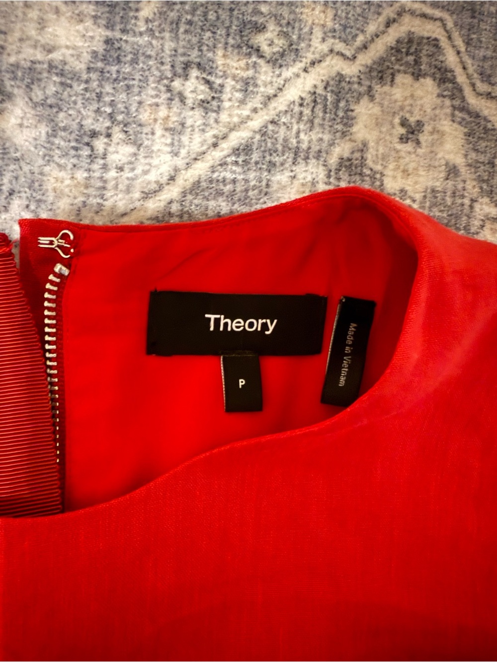 Theory Red Women's Tank Zipper back